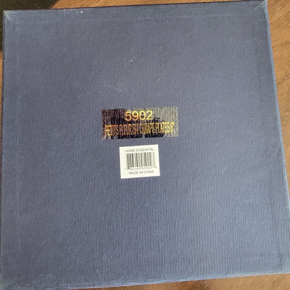 Set of 4 6” I. Godinger & Co. Petite Fleur Canape or Dessert Plates 5902 New - Picture 4 of 5